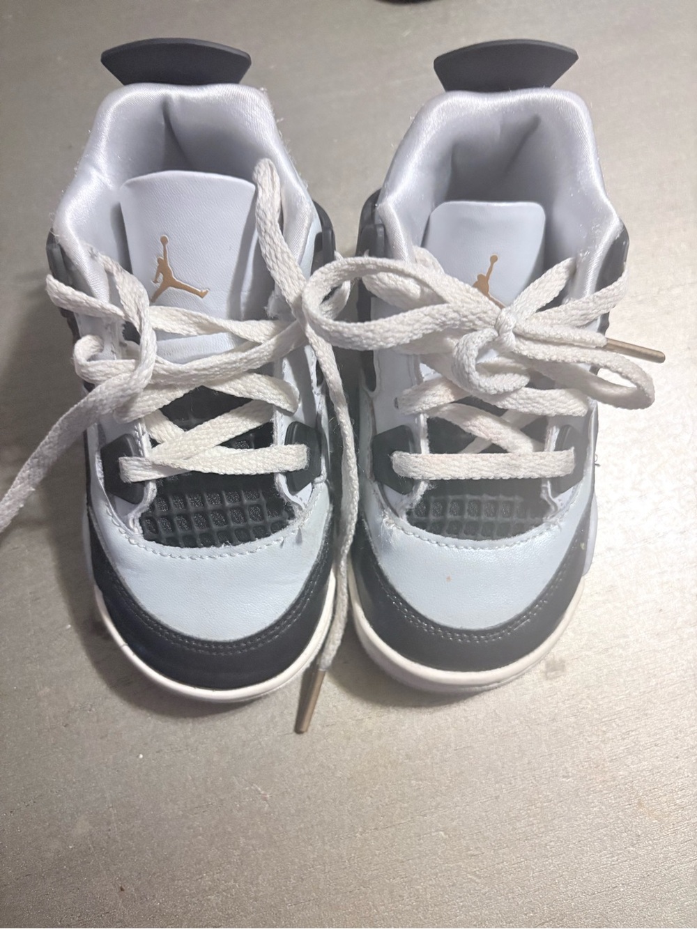 Jordan Kids Light Blue, Black and White Retro Sneaker